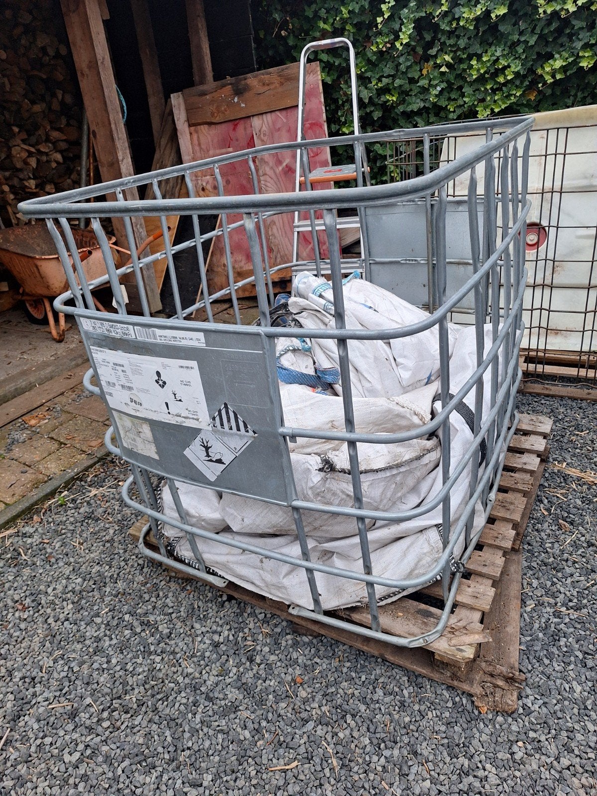 12 stuks ibc kratten voor opslag van kachelhout, Tuin en Terras, Ophalen