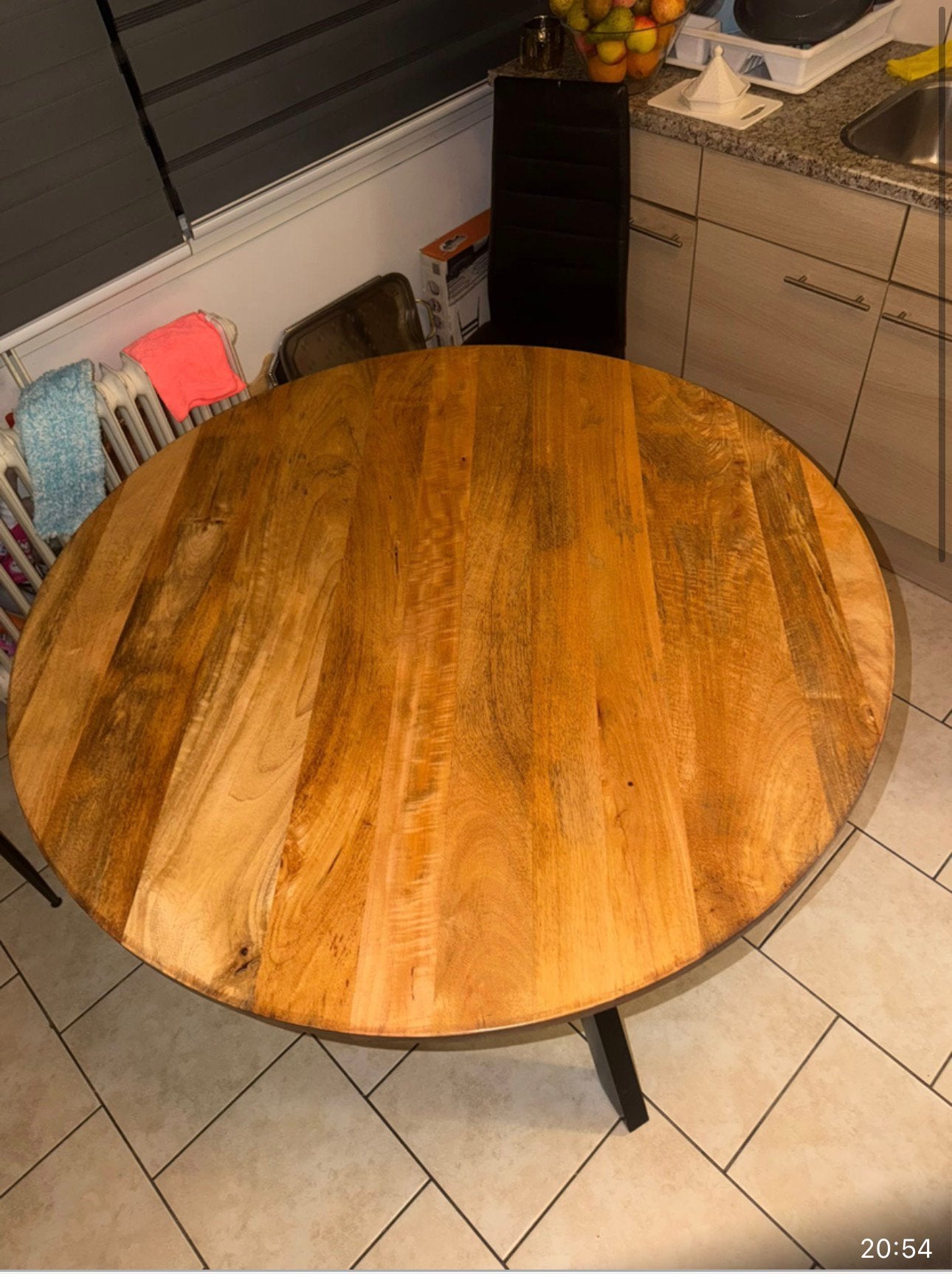 Te koop mooie z.g.a.n. ronde tafel, Ophalen, 50 tot 100 cm, 100 tot 150 cm, Rond