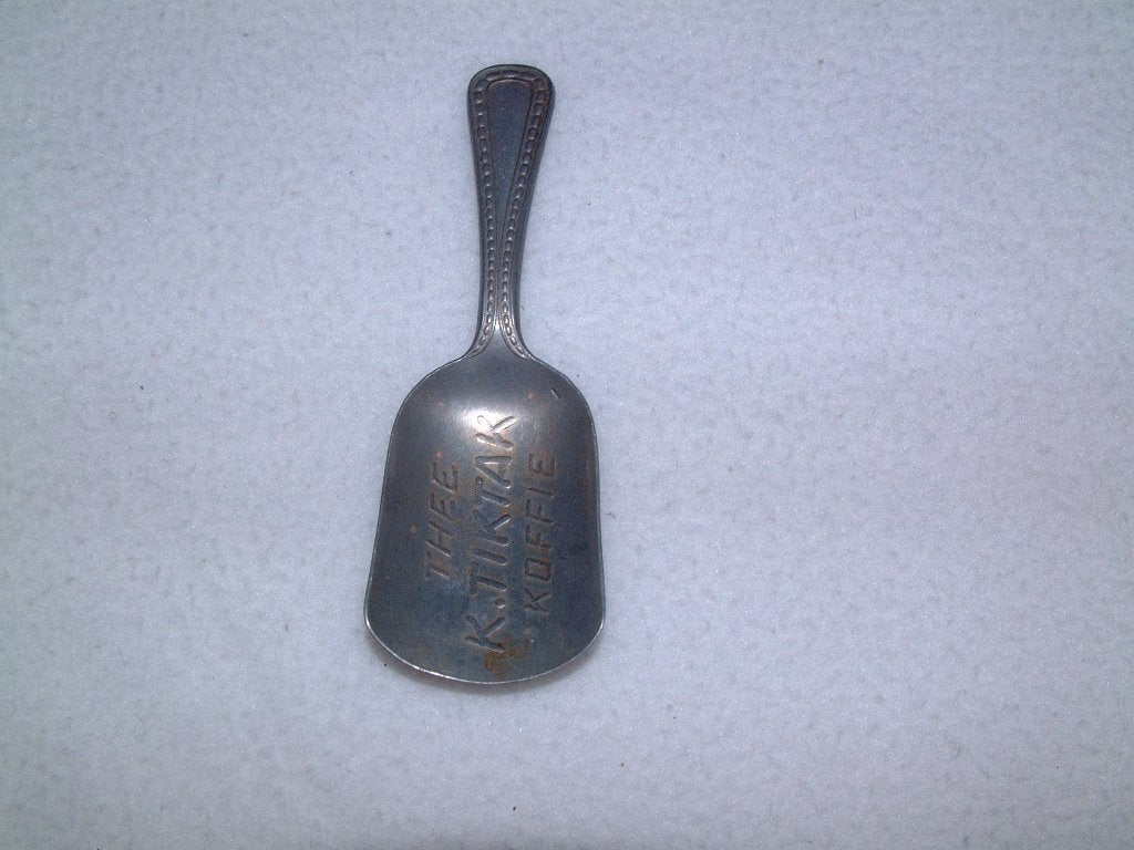 antiek theeschepje nr 11 Thee Tiktak koffie Germ. Aluminium, Ophalen of Verzenden