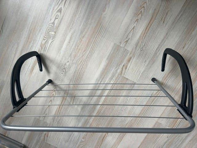 Tomado droogrek Favonio zilver grijs diverse mogelijkheden, Tuin en Terras, Droogmolens en Wasrekken, Ophalen of Verzenden, Zo goed als nieuw
