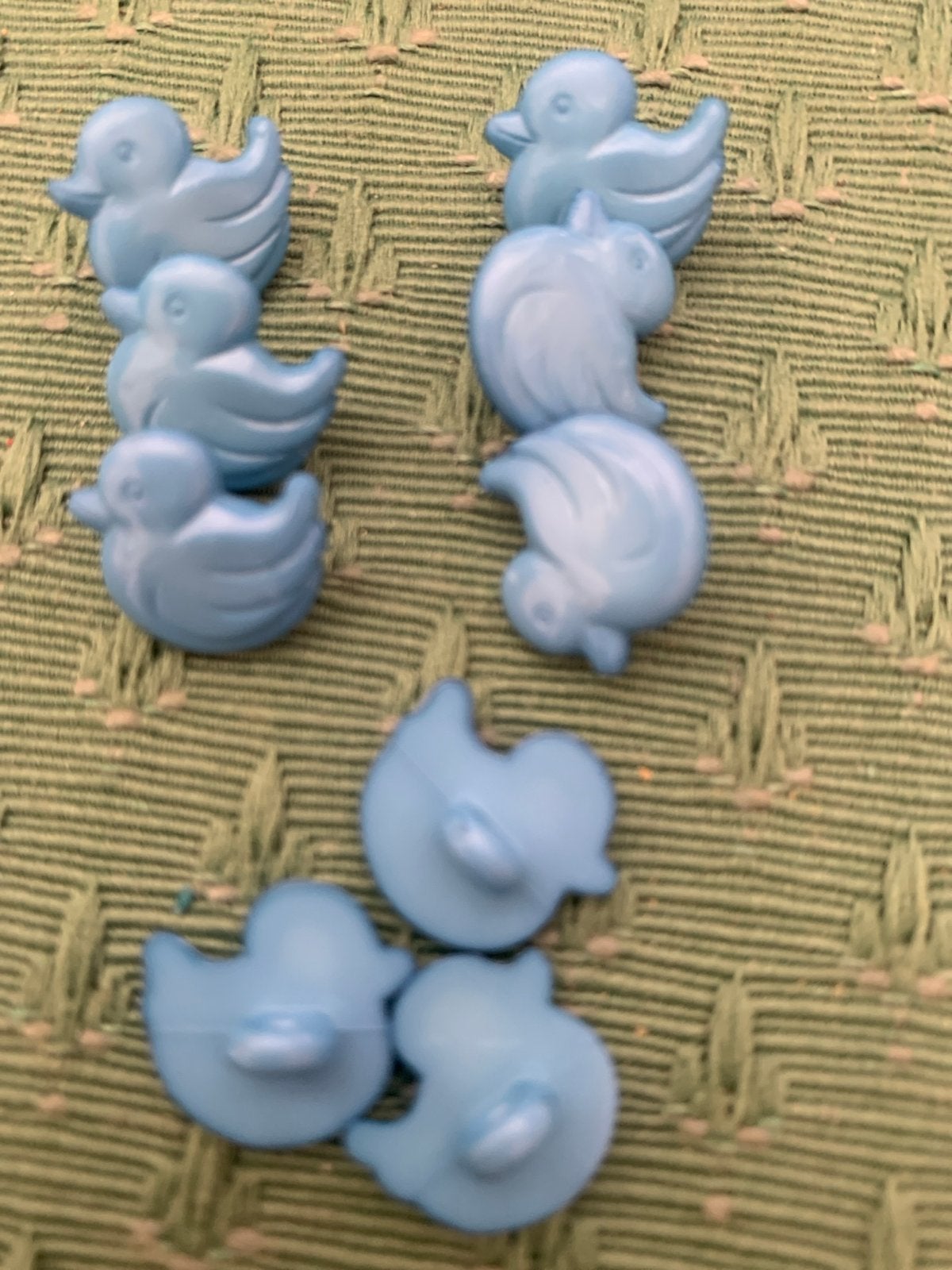 9x Mini Eenden Knoopjes voor Baby Pakje - Lichtblauw, Ophalen of Verzenden, Nieuw, Knoop of Knopen