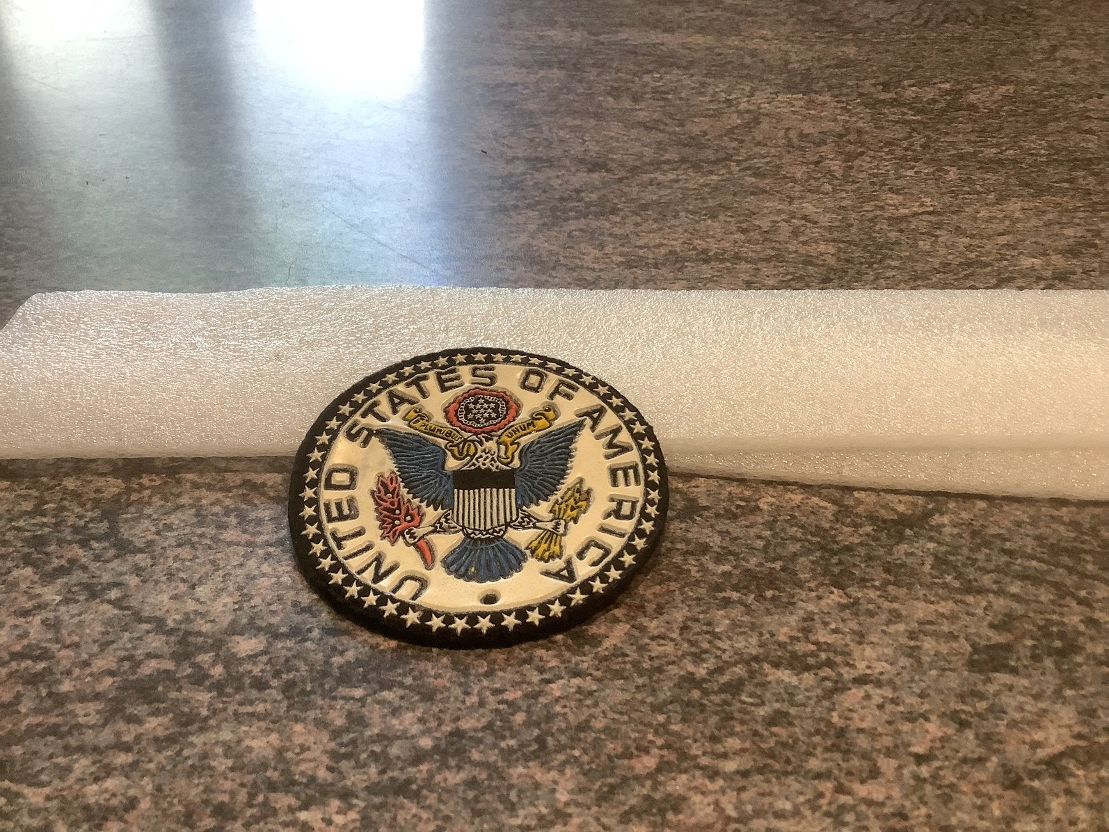 USA stoffen embleem., Ophalen of Verzenden, Landmacht, Nederland, Embleem of Badge