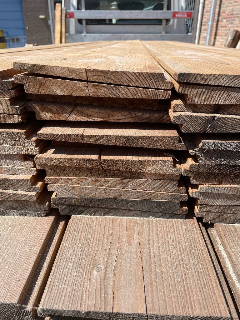 Zweeds rabat goedkoopste NL thermowood, Tuin en Terras, Palen, Balken en Planken, Ophalen, Nieuw, 250 cm of meer, Planken