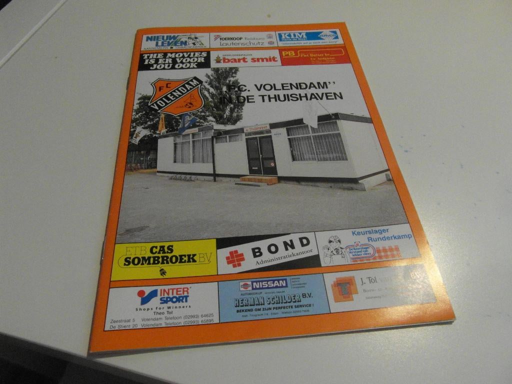 voetbal programma fc volendam psv eindhoven 17 jan 1993, Ophalen of Verzenden, Zo goed als nieuw, PSV, Boek of Tijdschrift