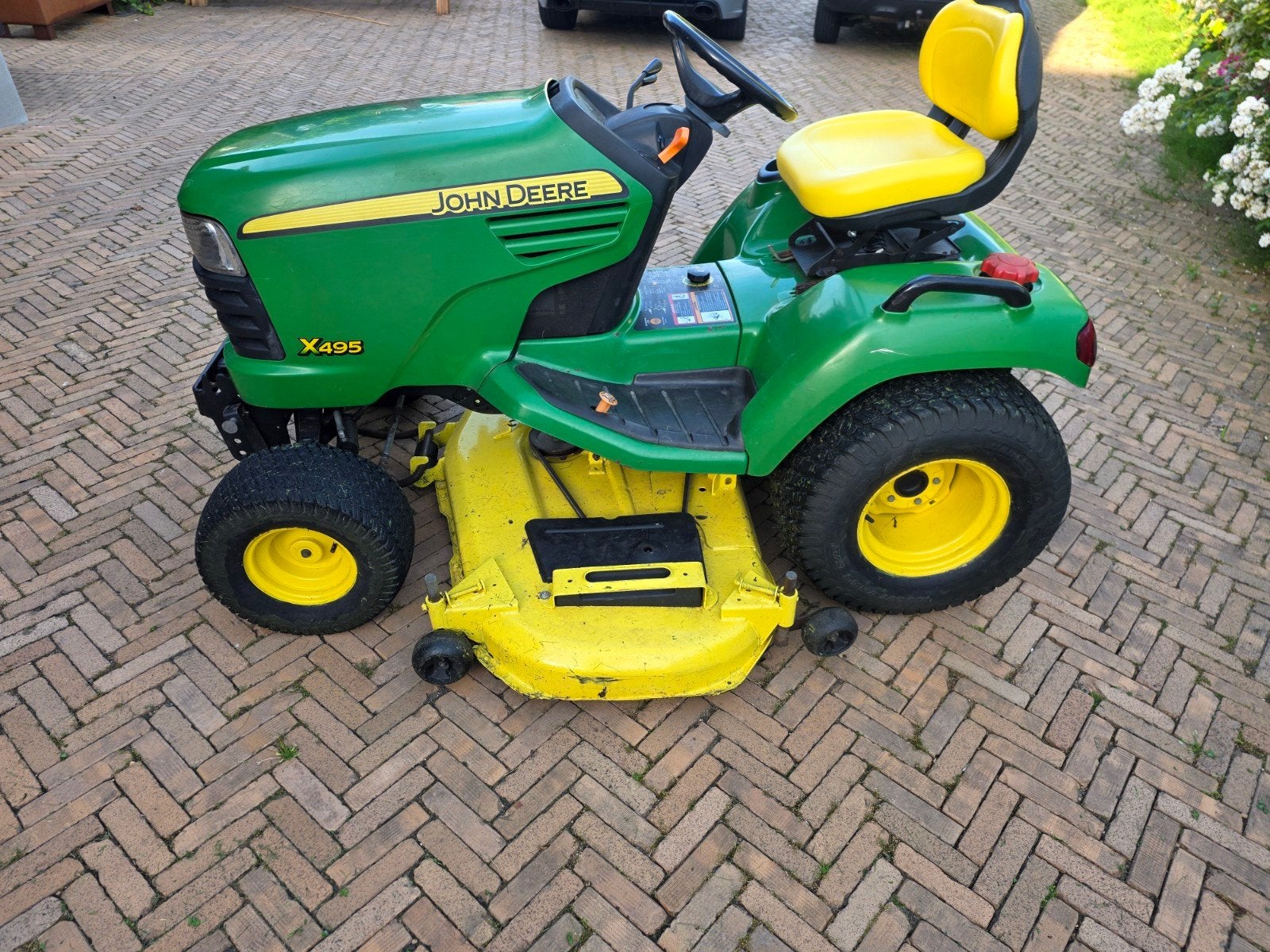 John Deere X495 Zitmaaier -Diesel Grasmaaier, Tuin en Terras, Grasmaaiers, Gebruikt, Ophalen of Verzenden