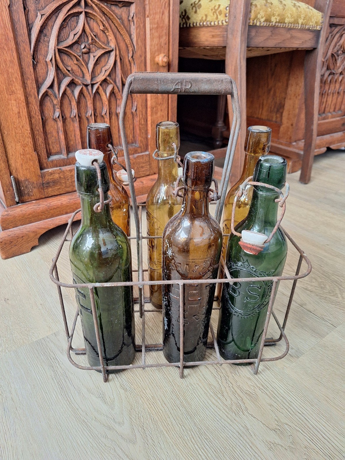Antieke Franse bierflessen, Antiek en Kunst, Ophalen of Verzenden