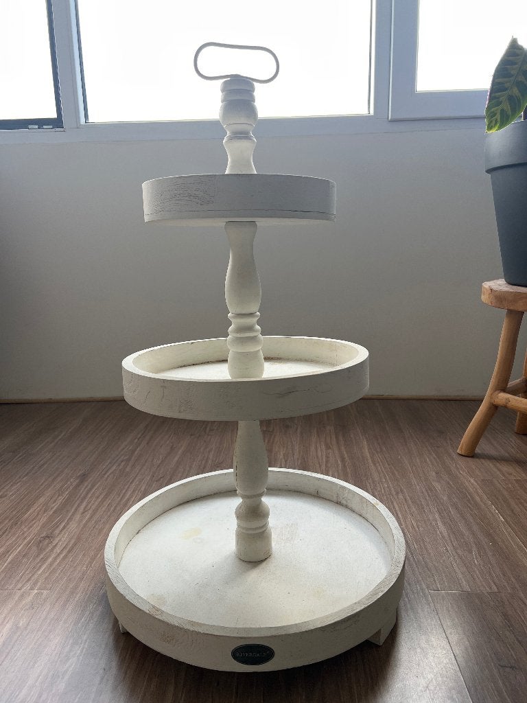 Etagère Riverdale, Huis en Inrichting, Ophalen, Etagère, Gebruikt, Met handvat