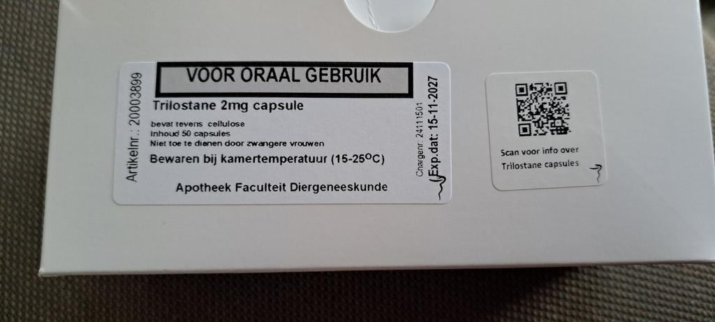 Trilostane capsules, Ophalen of Verzenden, Hond