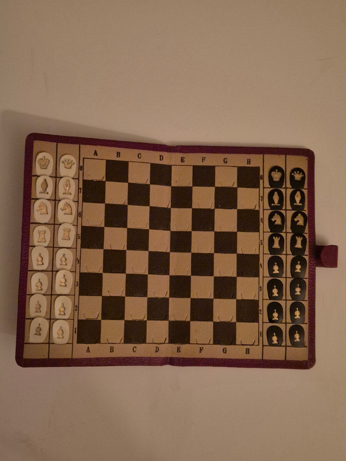 Zakschaakset in mapje, uit ca. 1910, Ophalen of Verzenden, Schaken