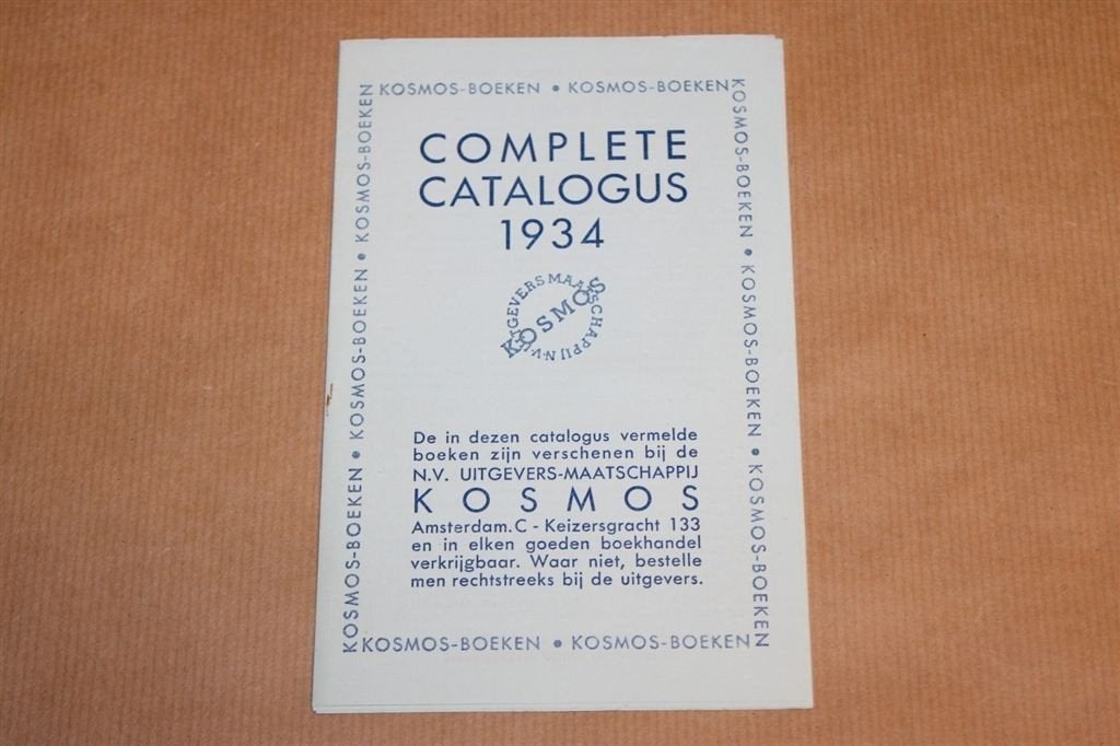 Kosmos boekencatalogus - 1934, Ophalen of Verzenden, Zo goed als nieuw