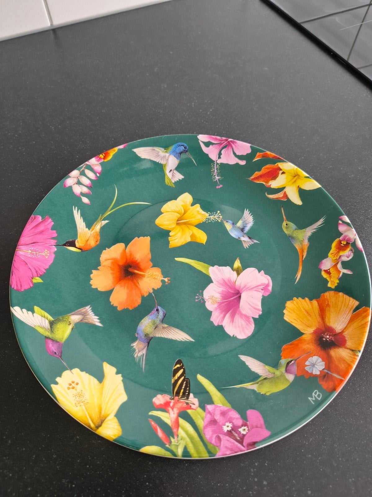 Marjolein Bastin bord nieuw serie Hummingbirds, Nieuw, Ophalen of Verzenden, Bord(en), Overige stijlen