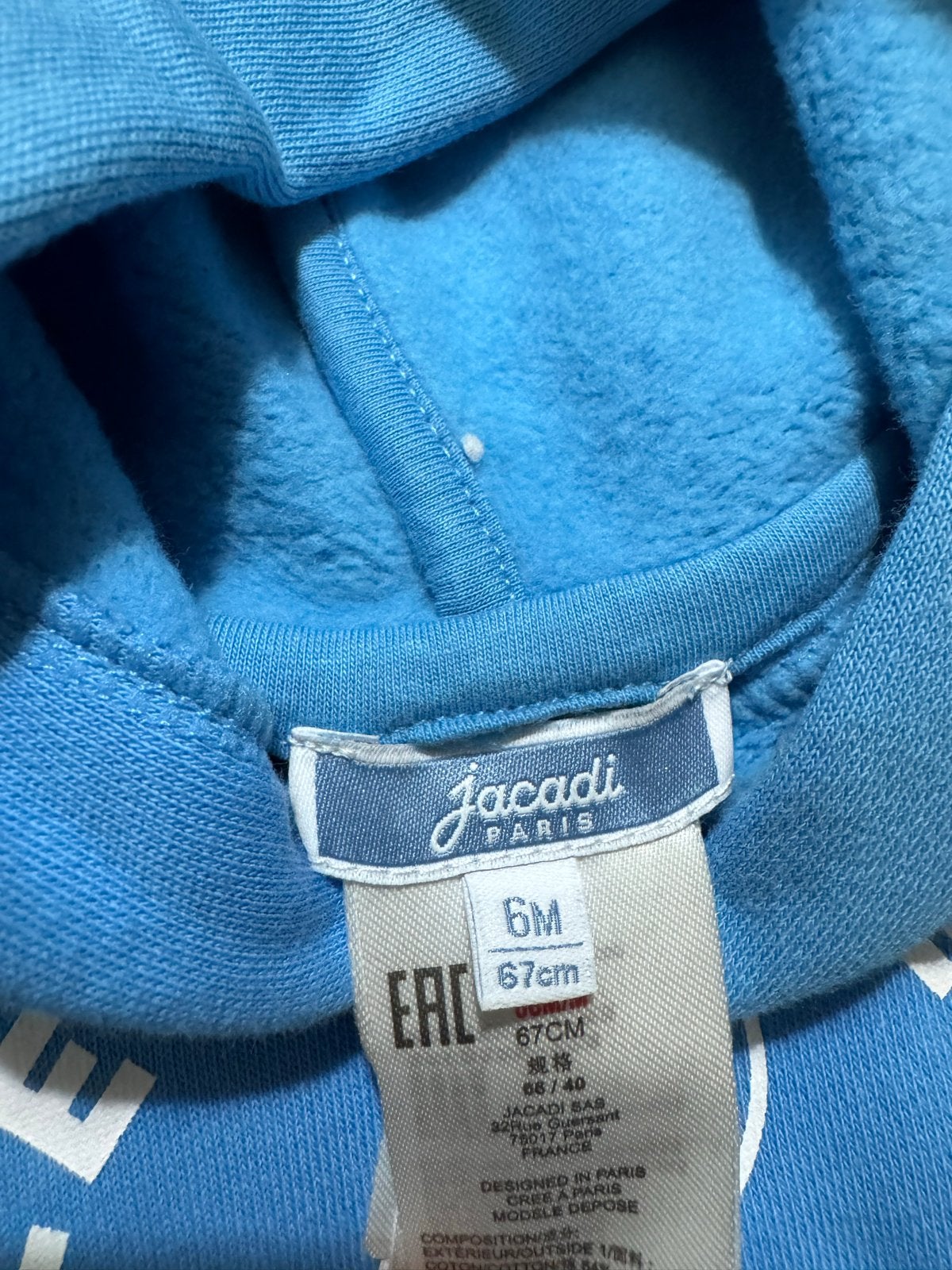 Jacadi Paris Set: Hoodie en Broekje (6M/67cm), Ophalen, Zo goed als nieuw, Jongetje of Meisje, Setje