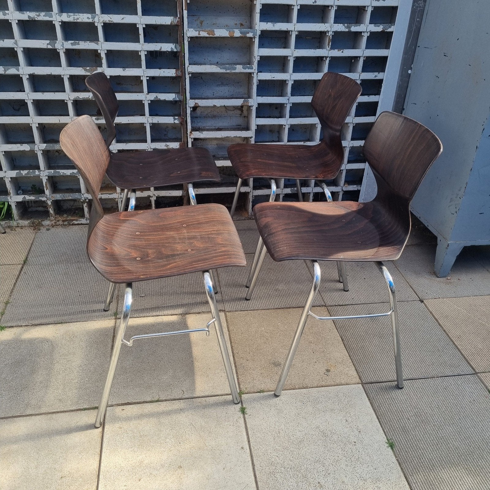 Prachtige set Flototto stoelen stapelstoelen eettafelstoelen, Ophalen, Vijf, Zes of meer stoelen
