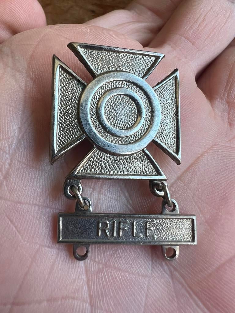 WO2 Amerikaans Marksmanbadge M1 Garand snowflake medaille, Amerika, Ophalen of Verzenden