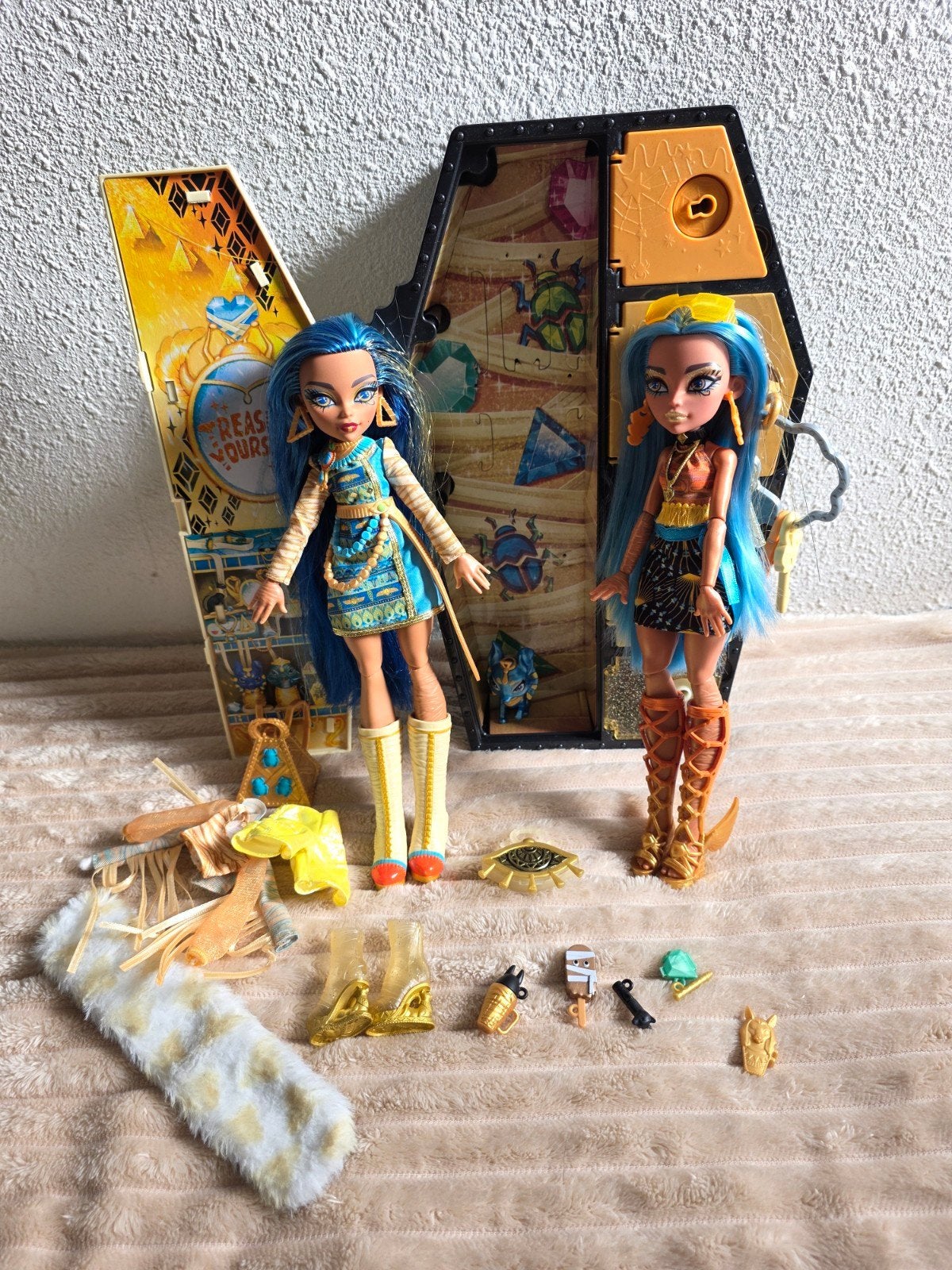 Monster High Cleo De Nile poppen met accessoires, Ophalen of Verzenden, Zo goed als nieuw