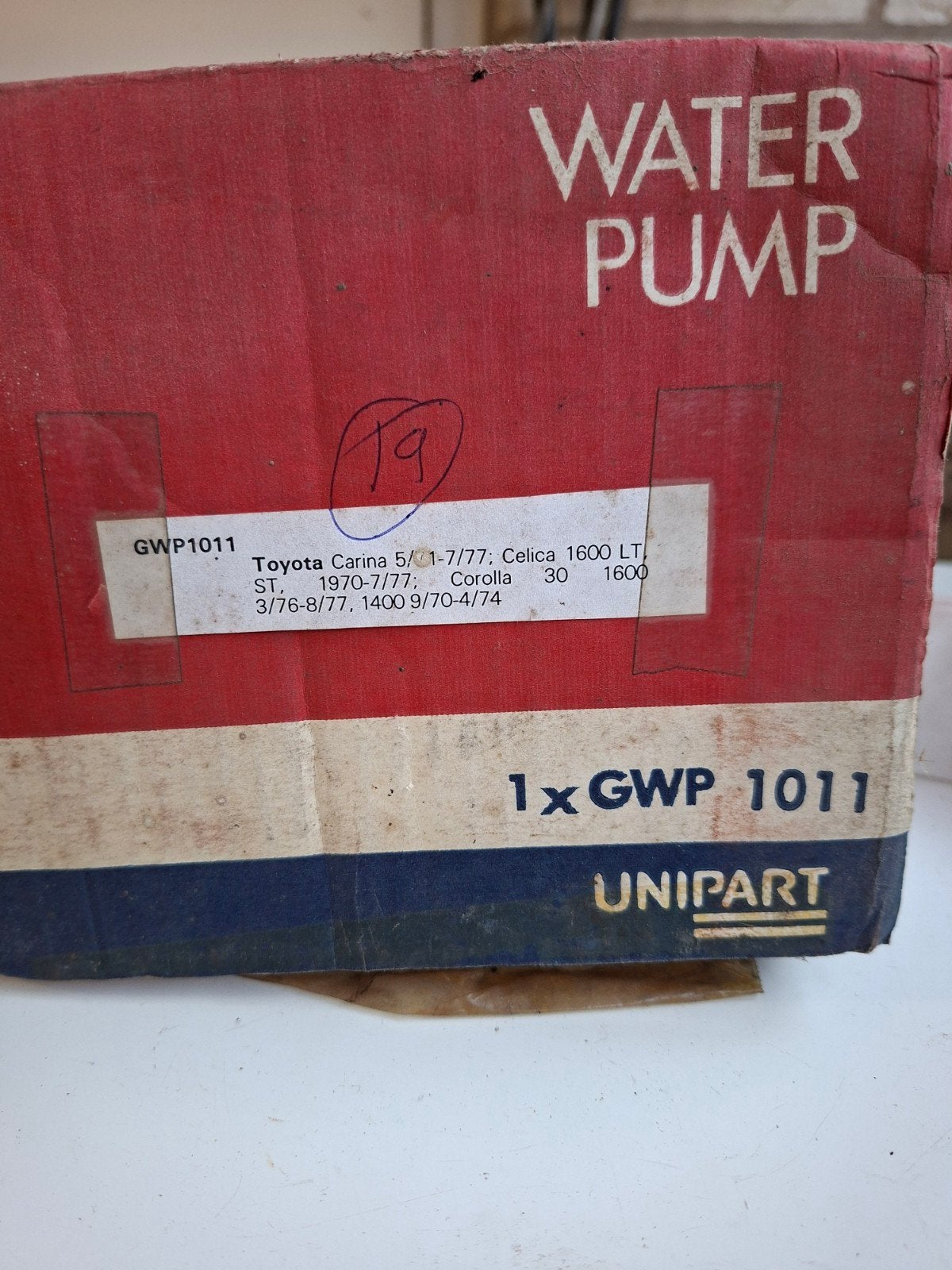 Unipart Waterpomp GWP1011 voor diverse Toyota modellen