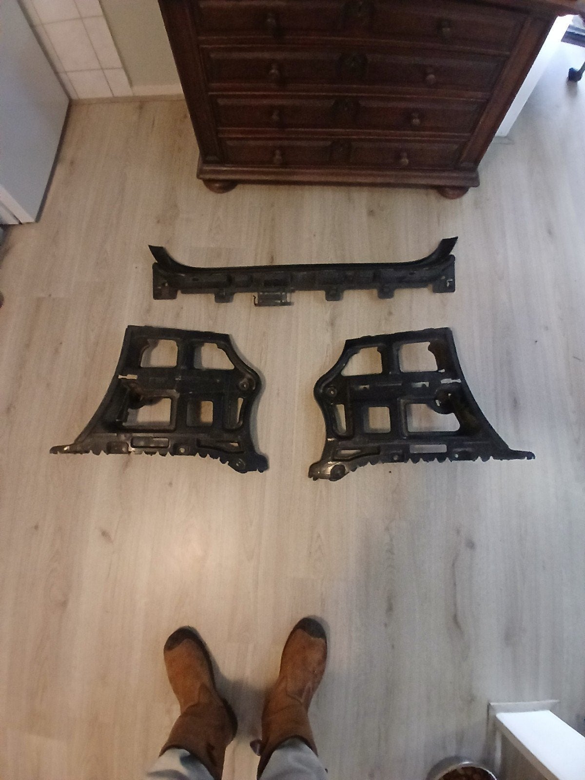 achterbumper houder plus zijhouders bmw e90 bj 2005, Ophalen of Verzenden, Achter, BMW, Bumper