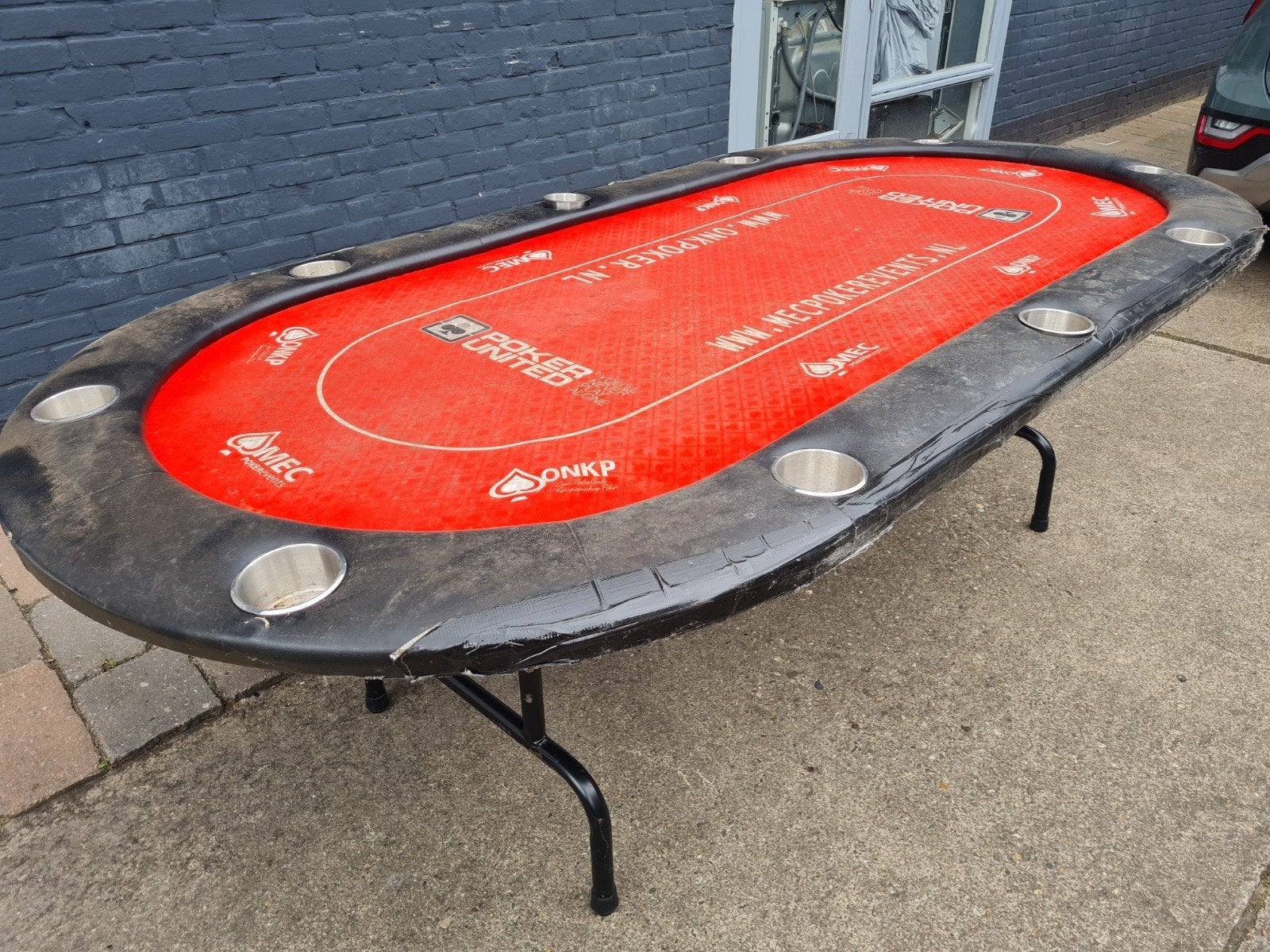 Pokertafel - Opvouwbaar - Ideaal voor evenementen, Hobby en Vrije tijd, Ophalen, Gebruikt, Vijf spelers of meer, Poker United