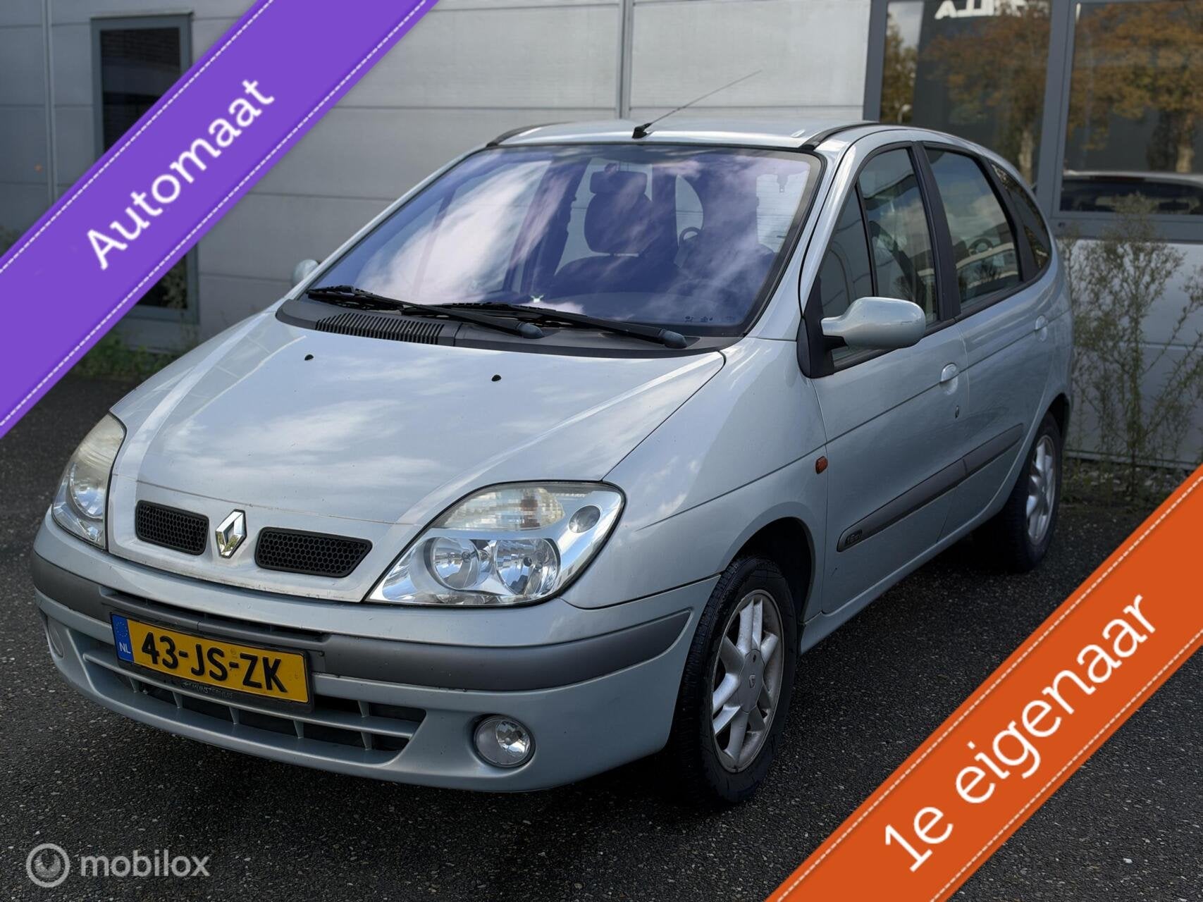 Renault Scenic 1.6-16V Expression AUTOMAAT,Airco,Trekhaak, Stof, Zwart, 4 cilinders, Origineel Nederlands