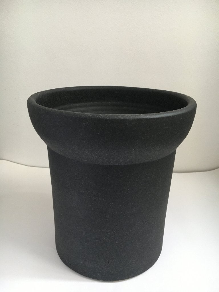 Ikea Sinnerlig bloempot zwart H 25 cm diam 15 cm, Verzenden, Rond, Zo goed als nieuw, Balkon