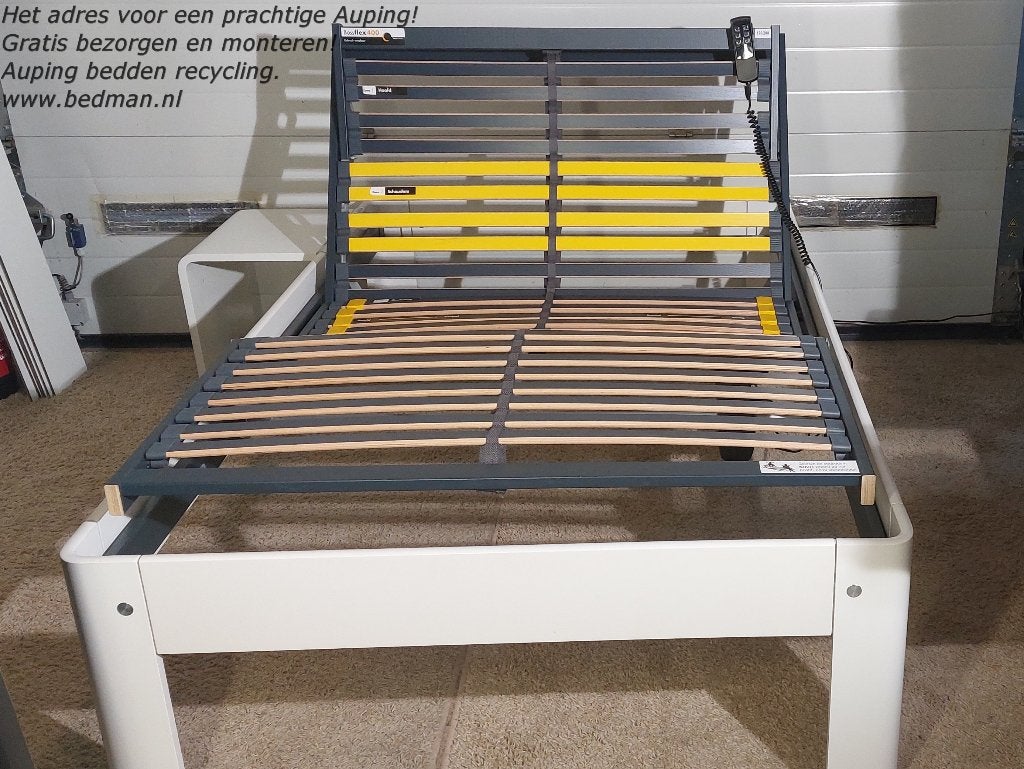 Prachtige Auping Auronde 120x200cm! Gratis bezorgen/Monteren, Huis en Inrichting, Slaapkamer | Bedden, Verstelbaar, Wit, Ophalen of Verzenden
