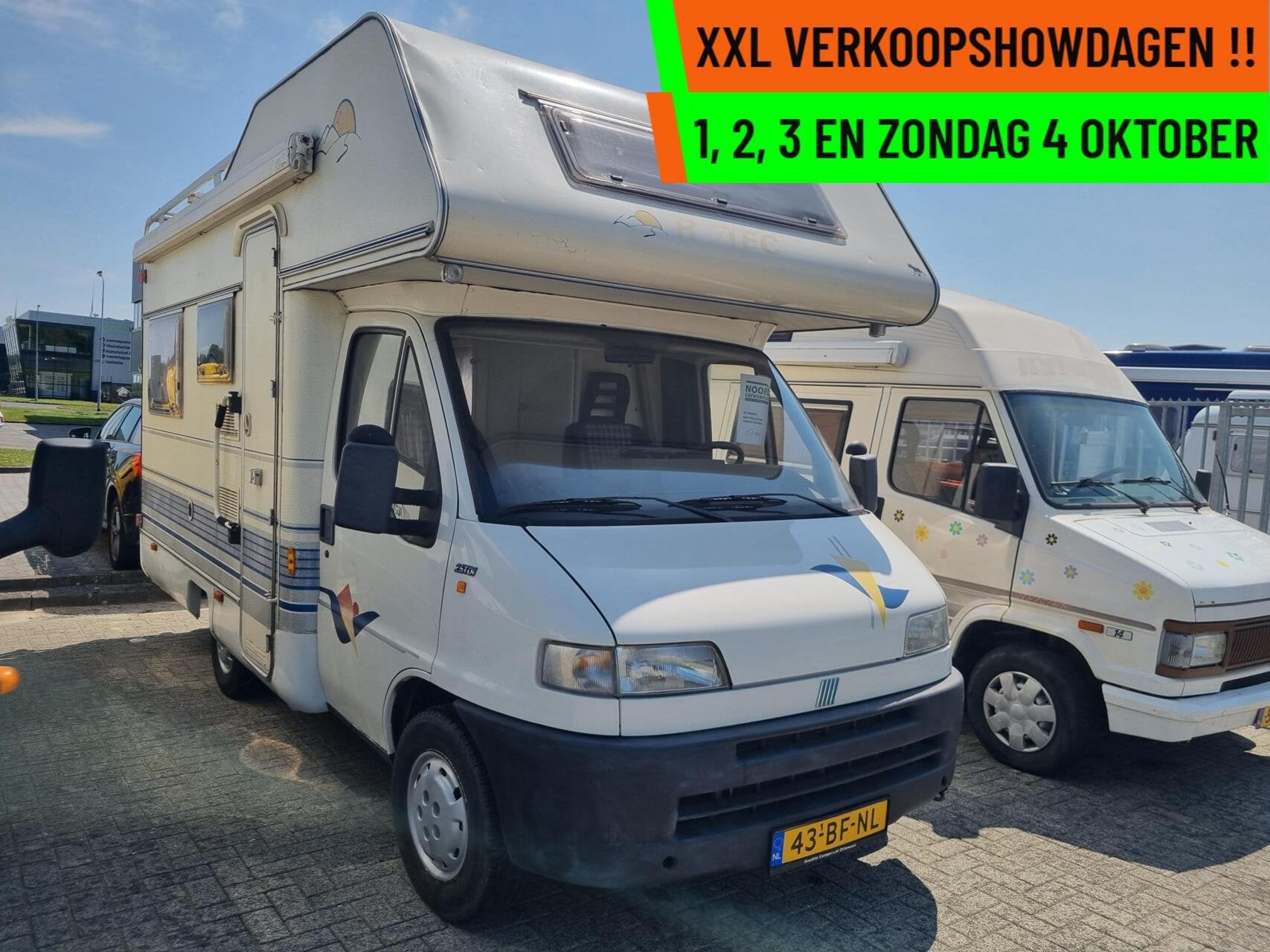 FIAT 230 RO TEC 2.5 TDI CASS LUIFEL +HANDGESCHAKELD+TREKHAAK, Caravans en Kamperen, Bedrijf, Half-integraal, Fiat, Tot en met 4
