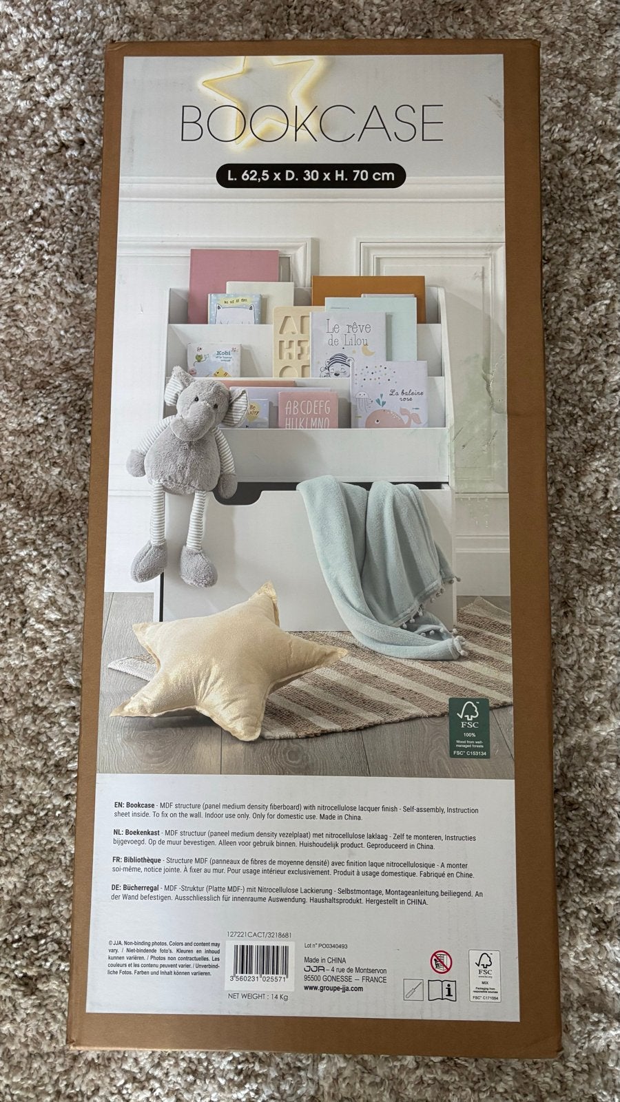 Boekenkast voor Kinderkamer - Wit MDF met Lades, Ophalen, Nieuw, 50 tot 100 cm, Minder dan 100 cm