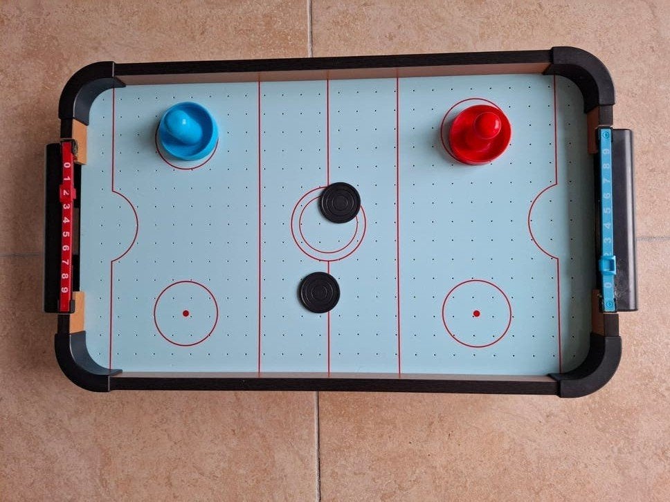 Tafel Airhockey Spel - Compact en Compleet, Ophalen, Gebruikt, Jongen of Meisje
