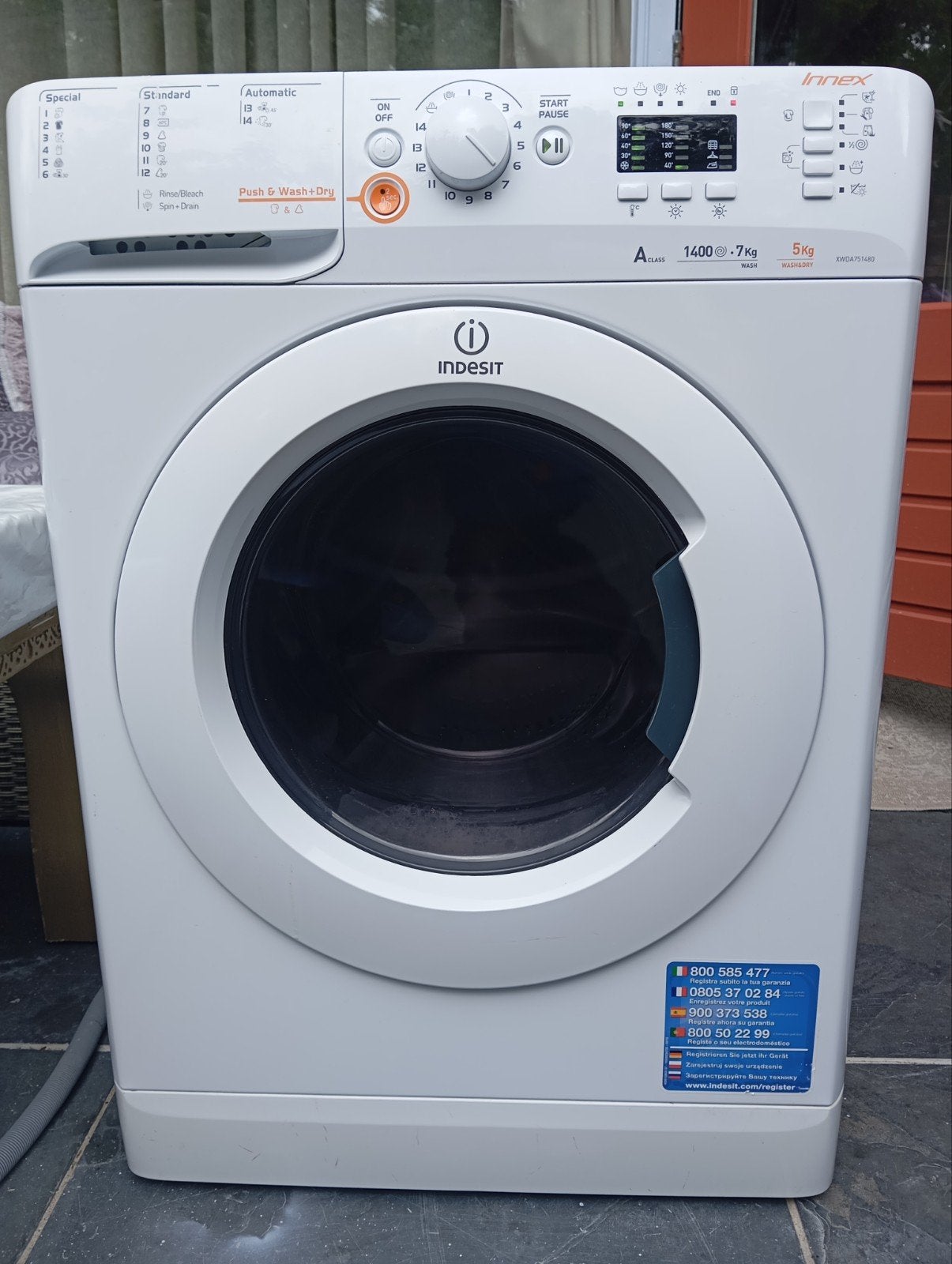 Wasdroogcombinatie 2 in1Combi Wash Dryer 7/5, 6 tot 8 kg, Ophalen of Verzenden, Zo goed als nieuw, 85 tot 90 cm