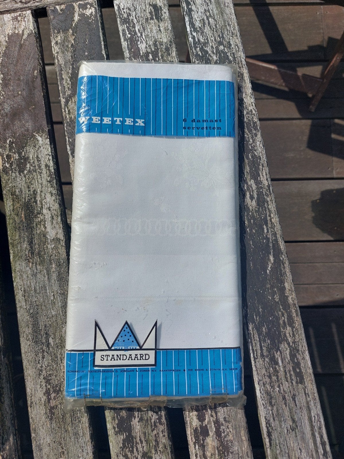 6 Weetex Standaard witte  Damast Servetten - Nieuw, Overige merken, Damast, Wit, Nieuw