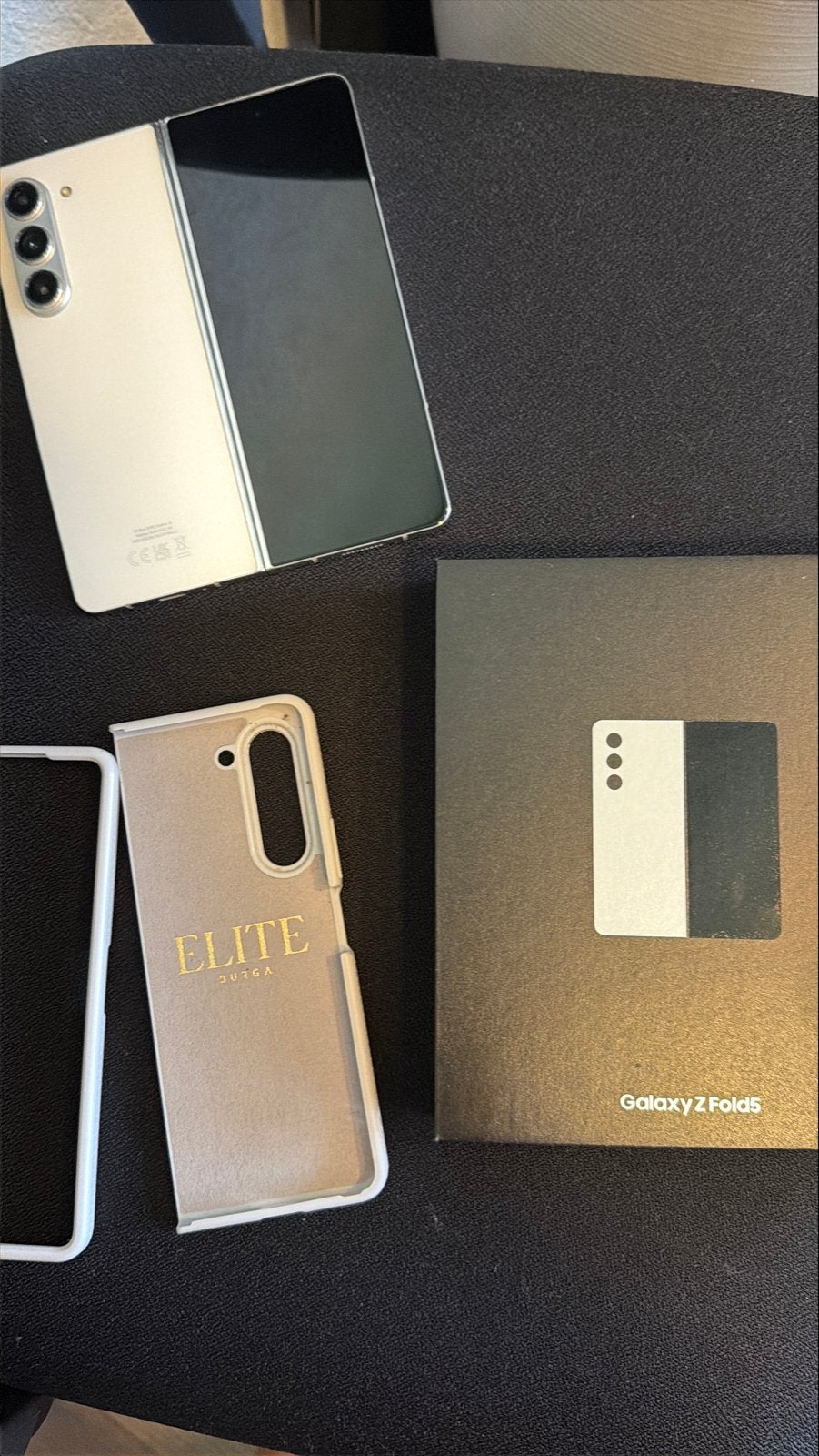 Samsung Galaxy Z Fold 5 512 GB Crème met Burga case, Overige kleuren, Touchscreen, Zo goed als nieuw, Android OS