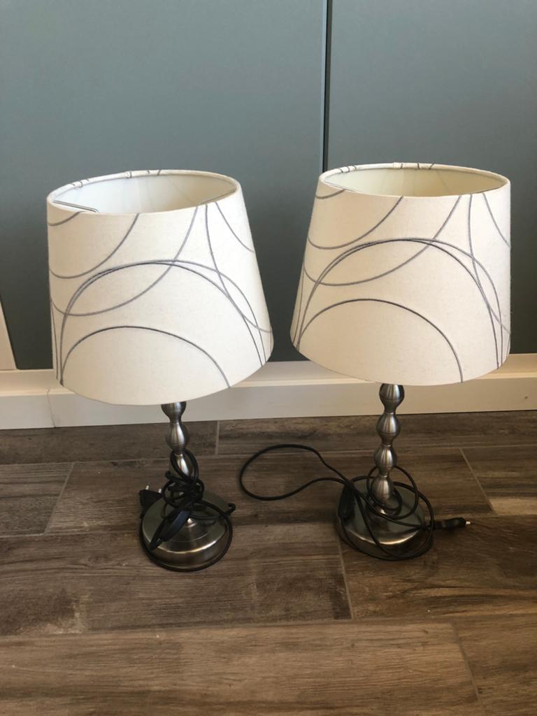 IKEA tafellamp lamp offwhite grijs metaal, Ophalen of Verzenden, Zo goed als nieuw, Metaal, Modern