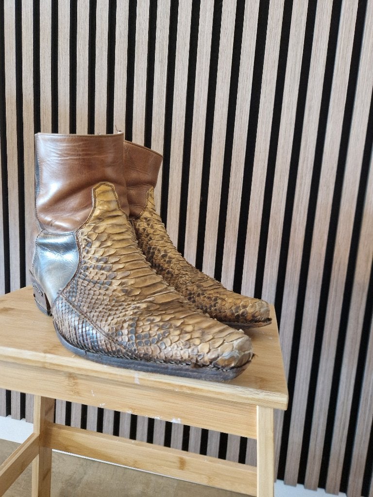 Unieke Slangenleren Cowboylaarzen - Maat 42, Sendra, Bruin, Boots, Ophalen of Verzenden