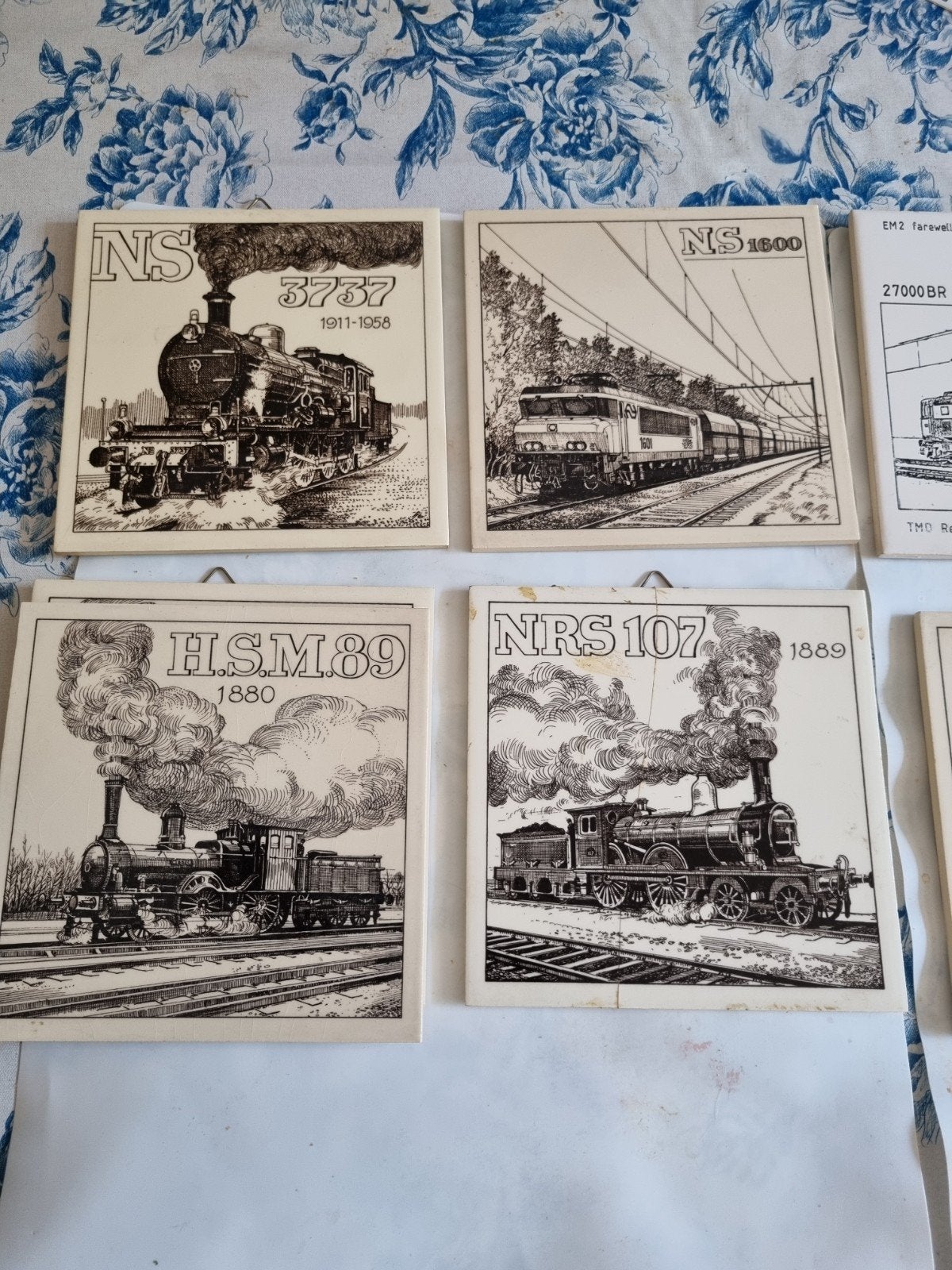 Set van 8 historische trein onderzetters, Ophalen of Verzenden, Zo goed als nieuw, Trein, Overige typen