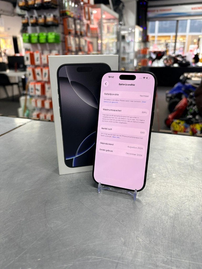Apple iPhone 16 Pro 128GB Zwart | Batterij 89% | ZGAN, ., Ophalen of Verzenden, Zo goed als nieuw, .