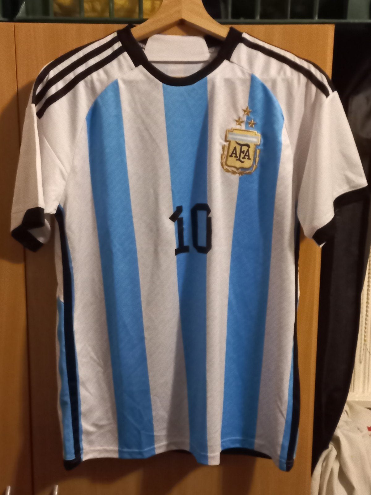Gesigneerd Argentinië Messi Thuisshirt WK 2022, Ophalen of Verzenden, Adidas, Voetbal, Gedragen