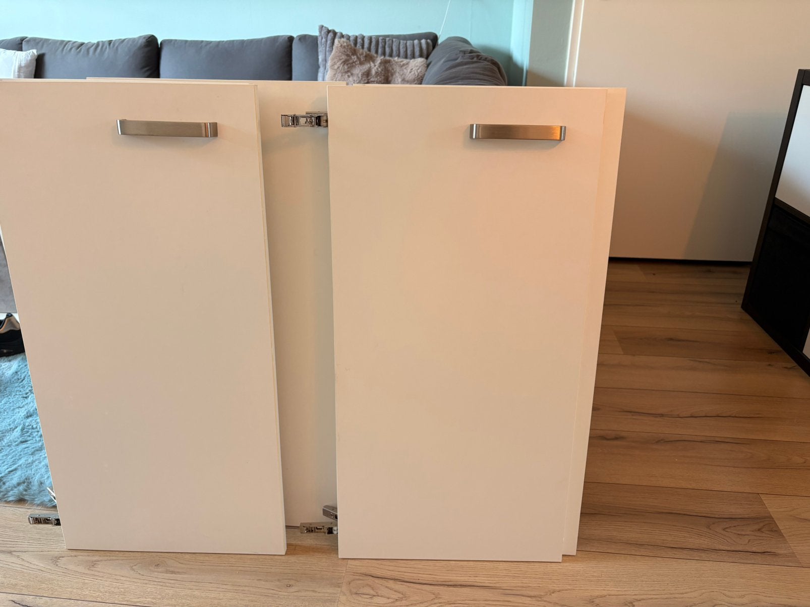 Kastdeurtjes Metod Ikea 40x80 met scharnier en handgrepen, Ophalen, Gebruikt