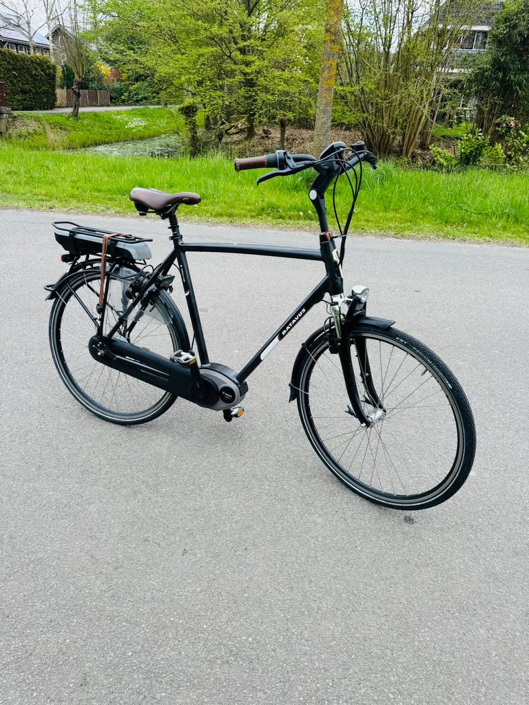 Elektrische heren fiets Batavus Milano Middenmotor Bosch, Batavus, Ophalen of Verzenden, Zo goed als nieuw, 50 km per accu of meer