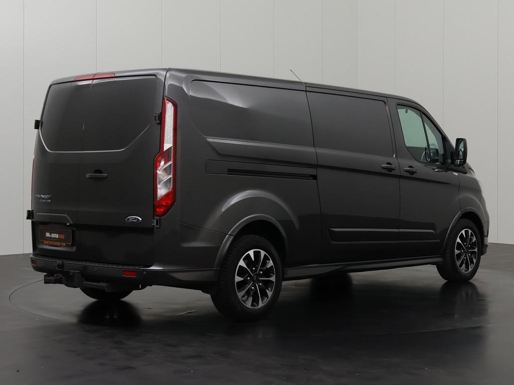 Ford Transit Custom 2.0TDCI 185PK Lang Sport | 2800Kg Trekha, Auto's, LED verlichting, Gebruikt, Zwart, 2800 kg