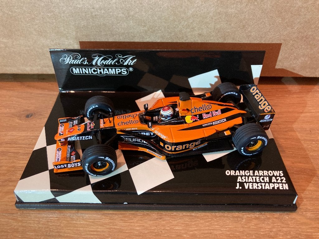 Jos Verstappen Arrows Asiatech A22 1:43 Orange 2001, Ophalen of Verzenden, Nieuw, Formule 1