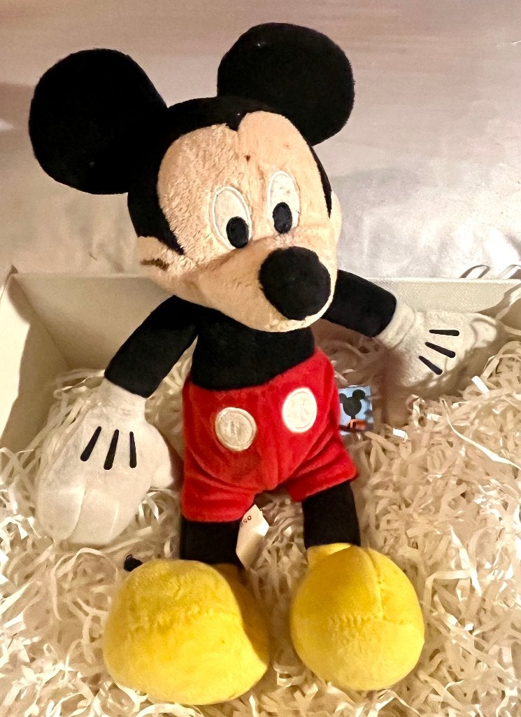 Klassieke Mickey Mouse knuffel, Ophalen of Verzenden, Mickey Mouse, Zo goed als nieuw, Knuffel