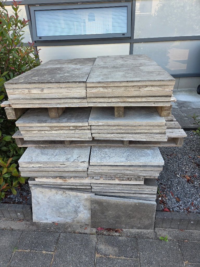 Tuintegels, Ophalen, Gebruikt, 10 m² of meer, Beton