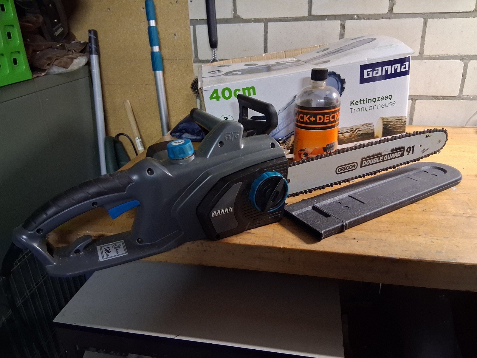 Elektrische kettingzaag 40cm, Ophalen, Gebruikt, 70 mm of meer, Kettingzaag