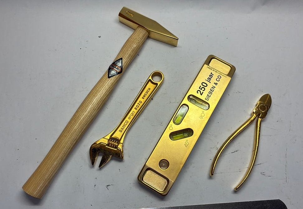 Gouden gereedschappen ( goud kleurig ), Ophalen of Verzenden, Zo goed als nieuw, Nvt, Nvt