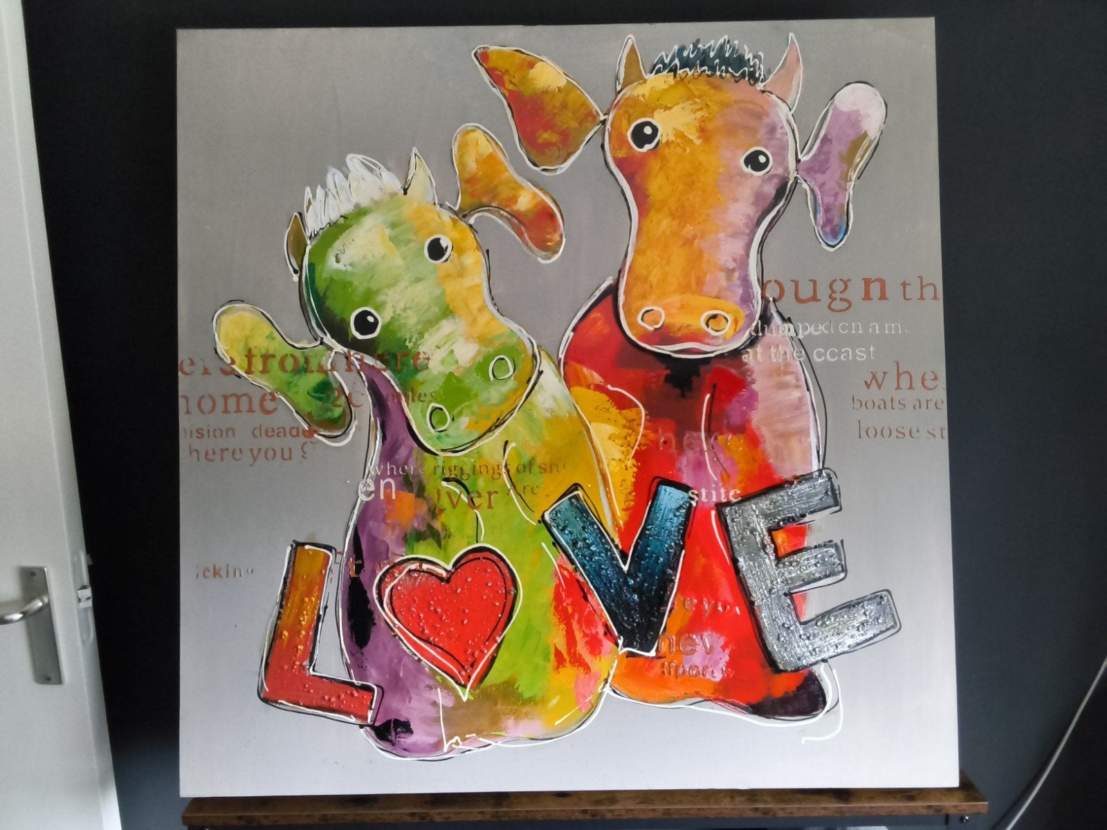 LEUK SCHILDERIJ VAN KOEIEN, Ophalen
