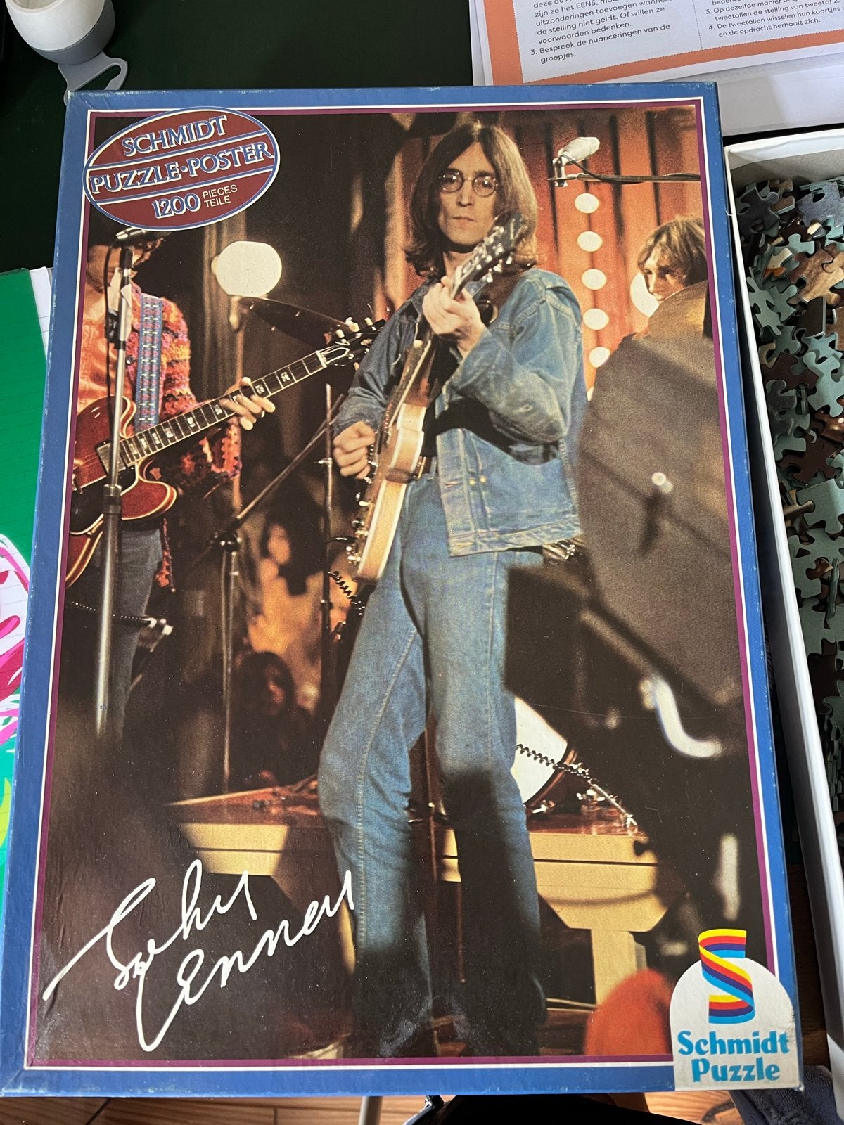 Schmidt Puzzle-Poster John Lennon 1200 stukjes, Ophalen of Verzenden, 500 t/m 1500 stukjes, Gebruikt, Legpuzzel