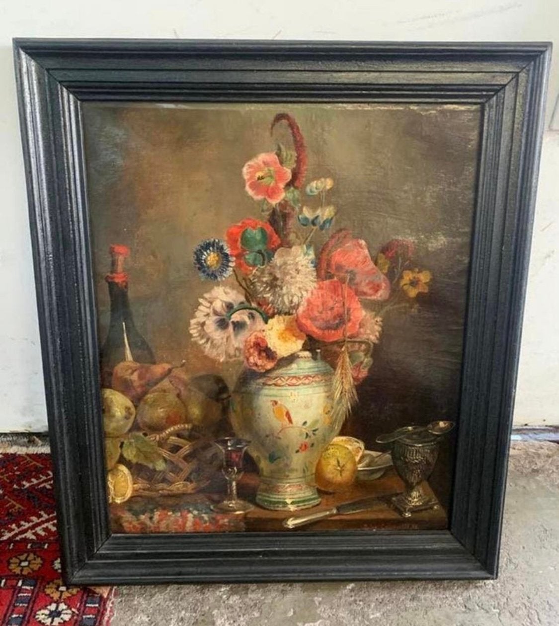 schilderij Jules Callewaert ? Stilleven uit 1856 olieverf, Ophalen of Verzenden
