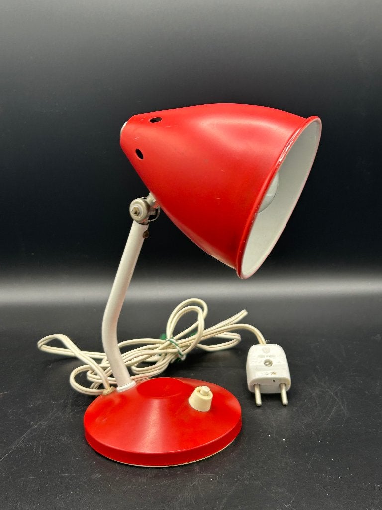 Fraaie rode Hala Zeist - Busquet lamp - tafellamp, Ophalen, Gebruikt, Metaal, Minder dan 50 cm