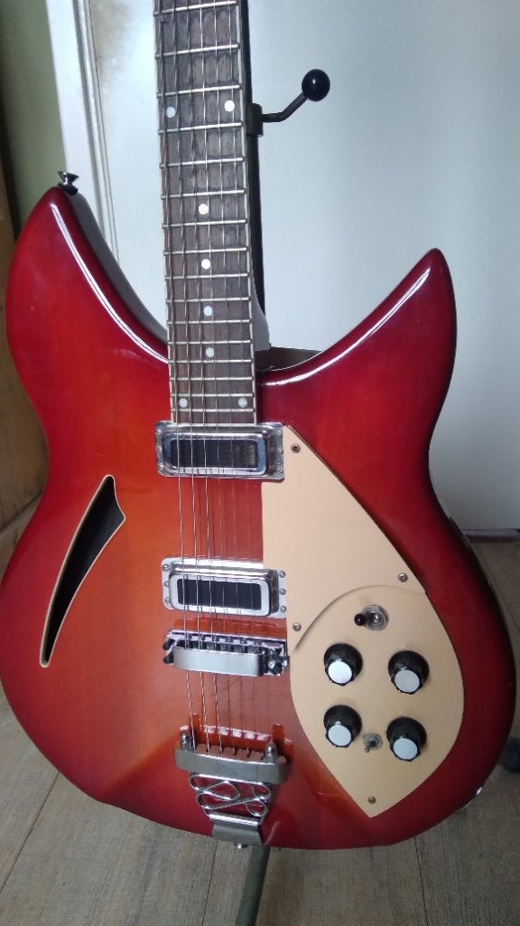 Indie Rickenbacker 6-string guitar, Ophalen, Zo goed als nieuw, Solid body, Overige merken