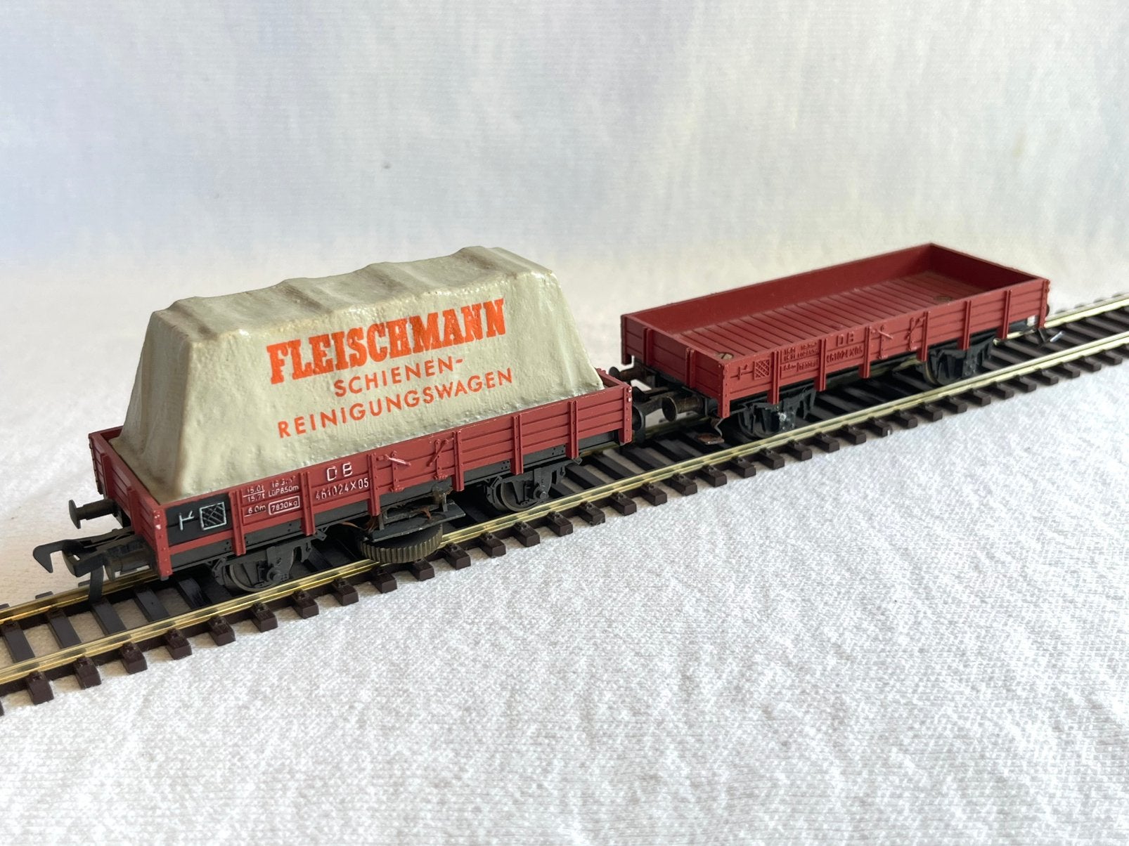 Fleischmann 5569 railreiniger met bijwagen H0, Gebruikt, Gelijkstroom, Fleischmann, Wagon